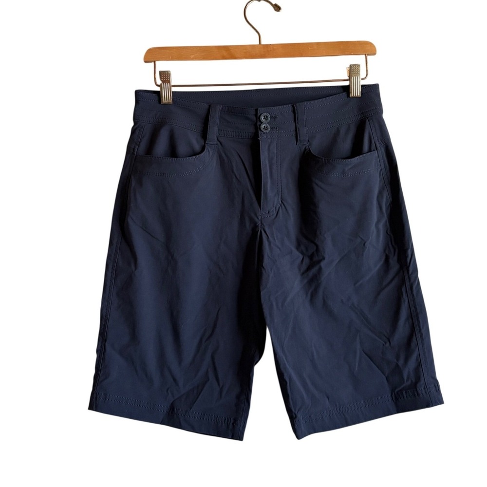 Eddie Bauer First Ascent Guide‎ Shorts Womens 4 Navy Blue Hiking Outdoor Stretch